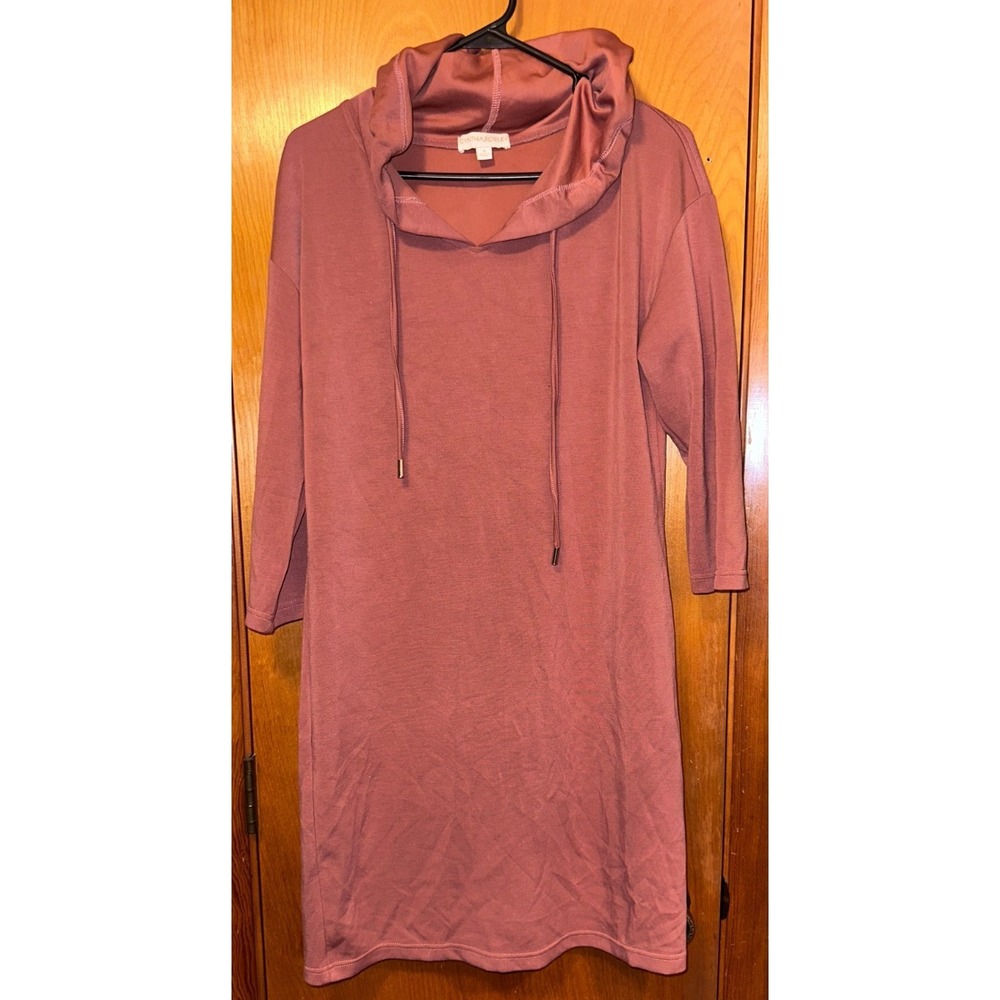 Cynthia Rowley Mauve‎ Hooded Long Sleeve Sweatshirt Knee Length Dress Small